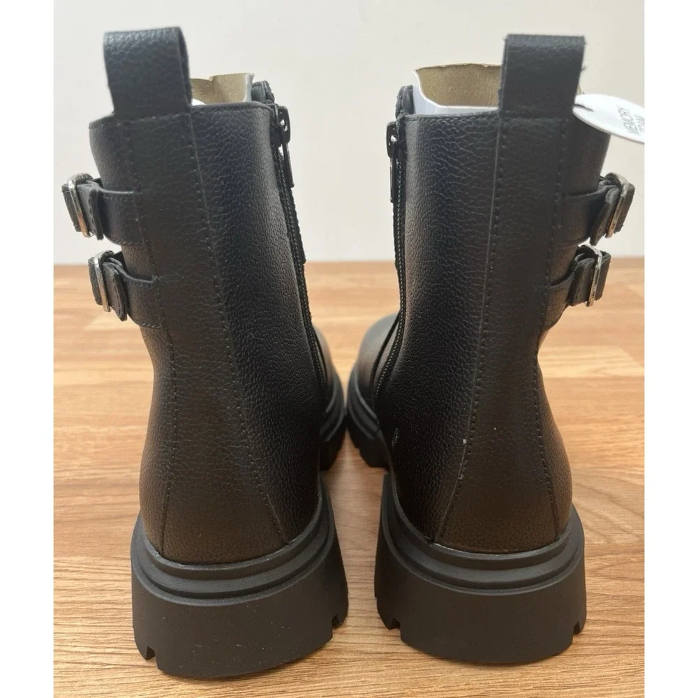 Sonoma Zoella Black Boots Ankle Booties Zip Side Youth Girls Size 5 NEW